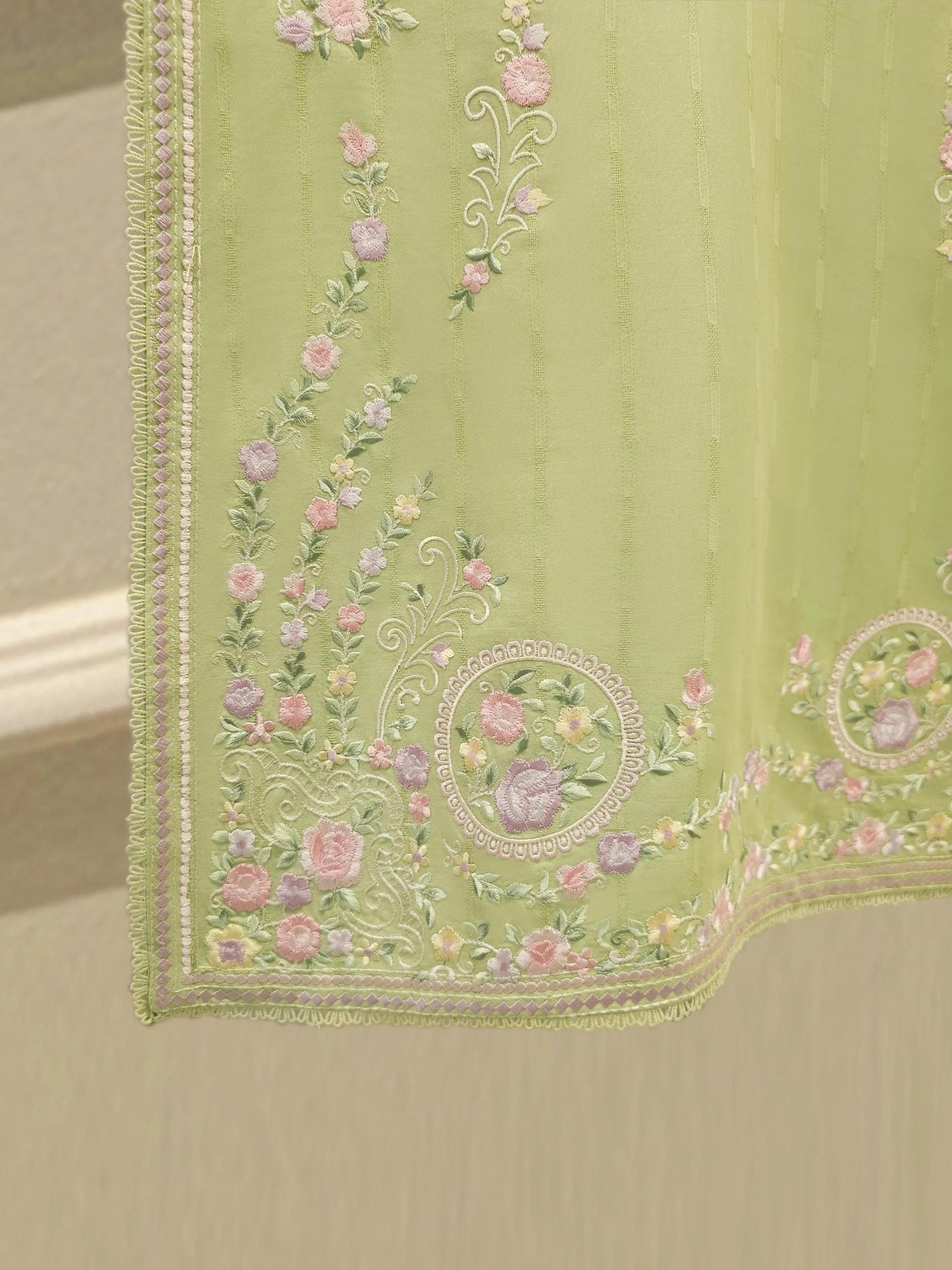 Agha Noor 2 piece - Pure Embroidered Lawn Suit - Pista Green