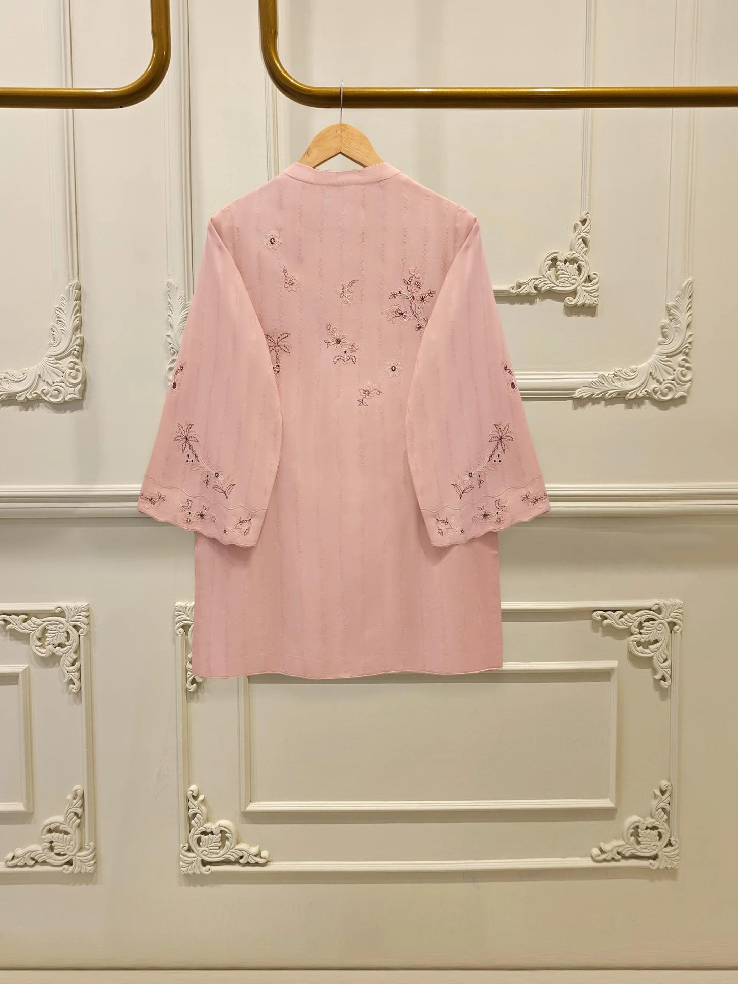 Agha Noor 2 piece - Embroidered Lawn Suit - Tea Pink