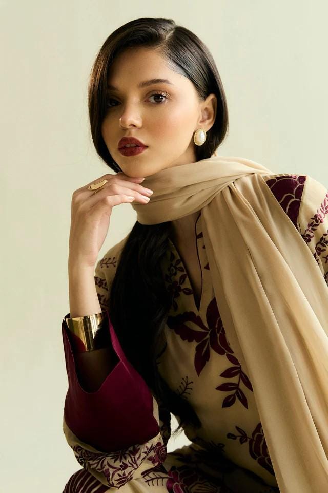 3 piece Ready to Wear Designer Chiffon, Georgette and Raw Silk