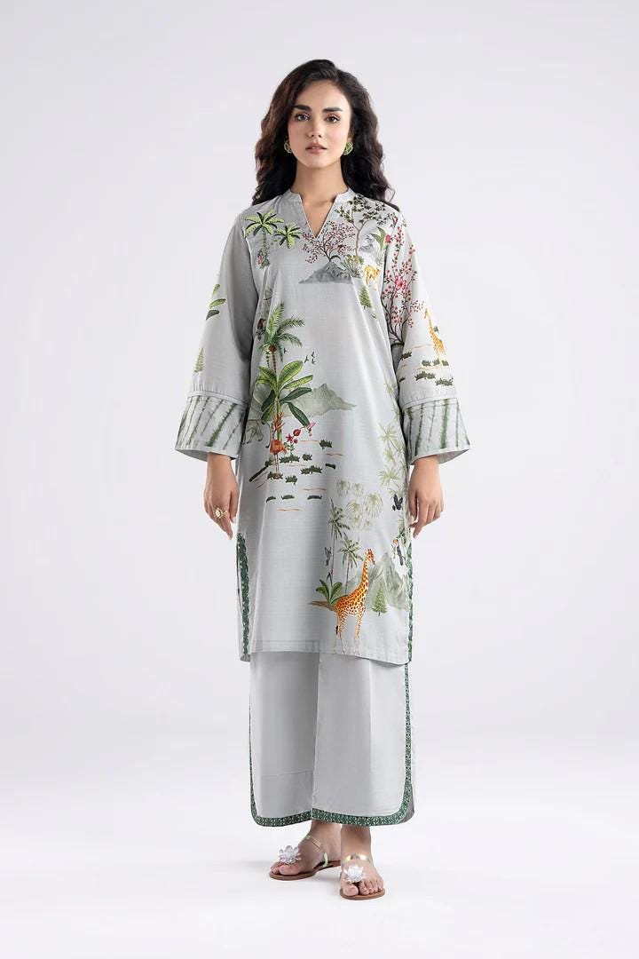 Maria B. - 2 Piece Printed Lawn Suit - Handwork Motif