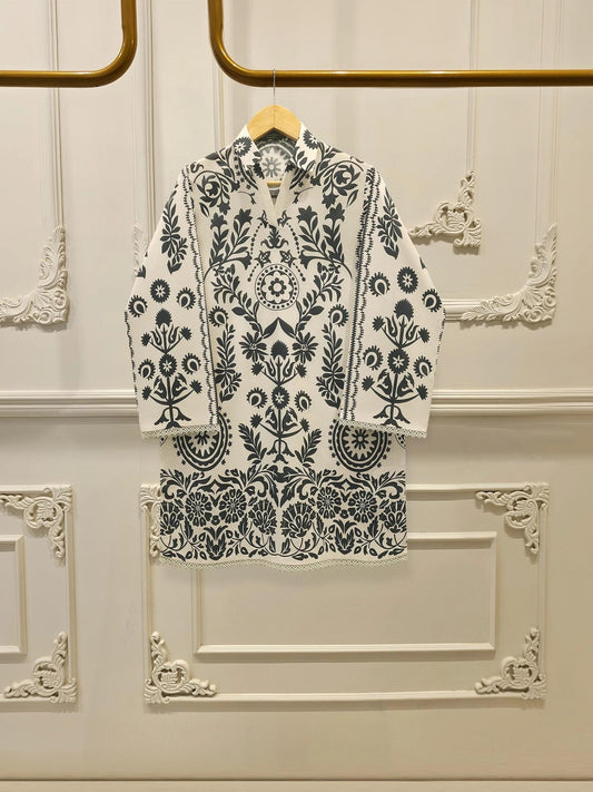 Agha Noor 2 piece - Printed Lawn Suit