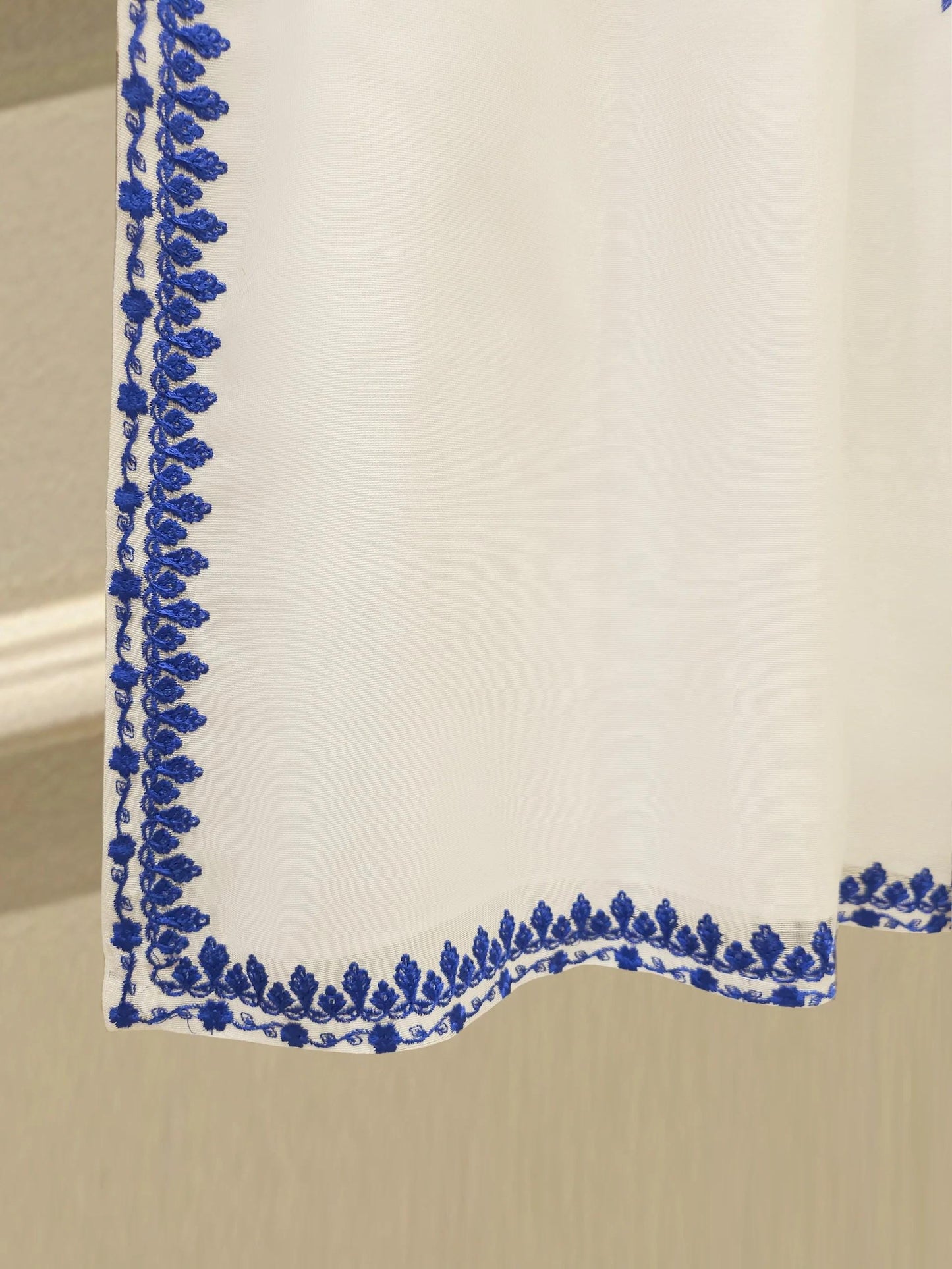 Agha Noor 3 Piece Pure Cotton Net Embroidered Suit
