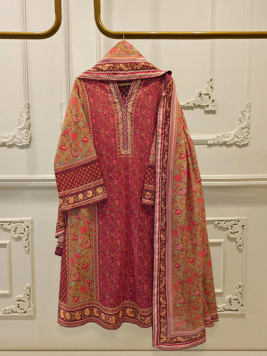 Digital Print Lawn Shalwar Kameez Suit - Agha Noor Design