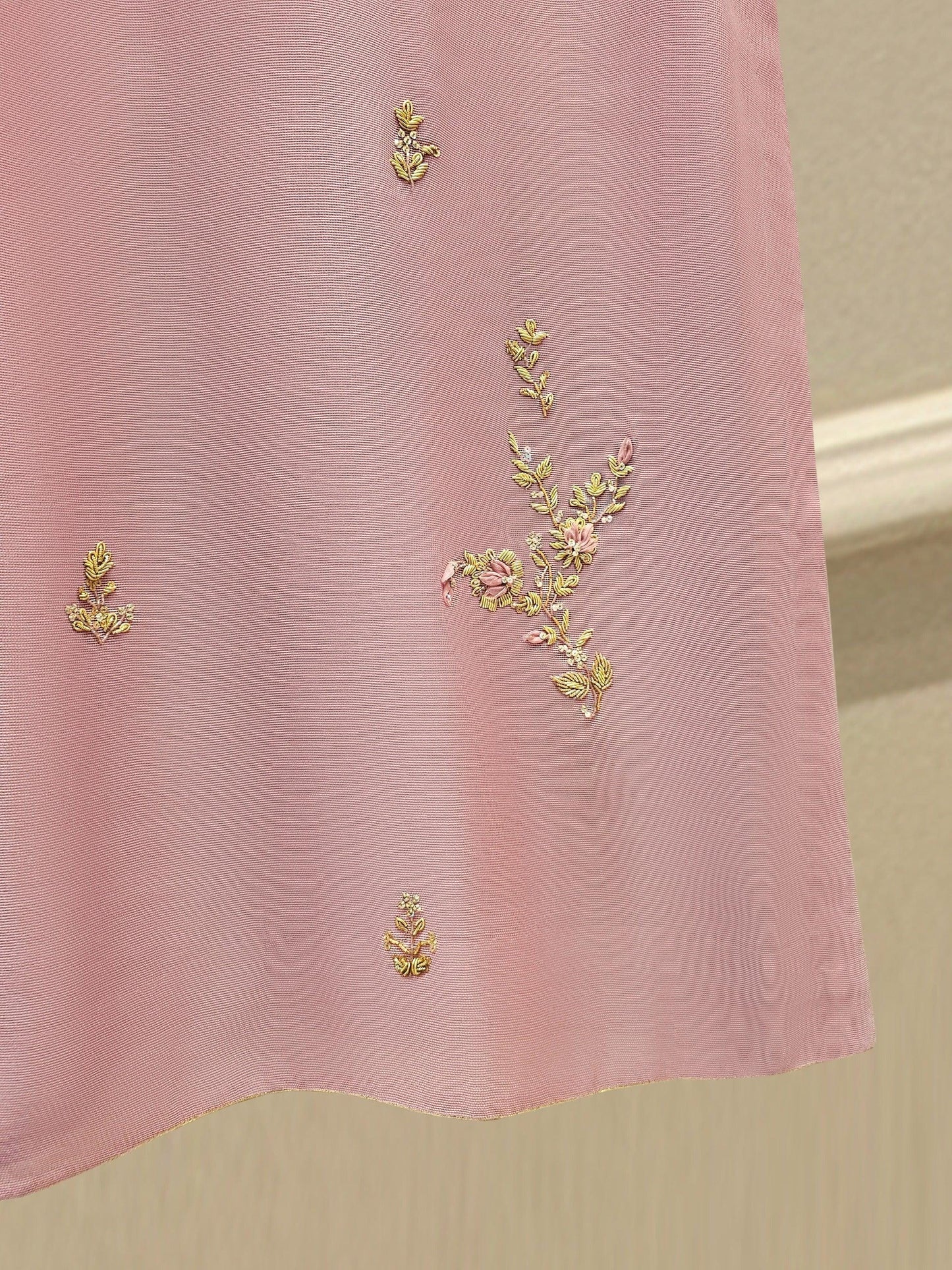 Agha Noor 2 Piece Pure Embroidered Cotton Net Suit - Pink