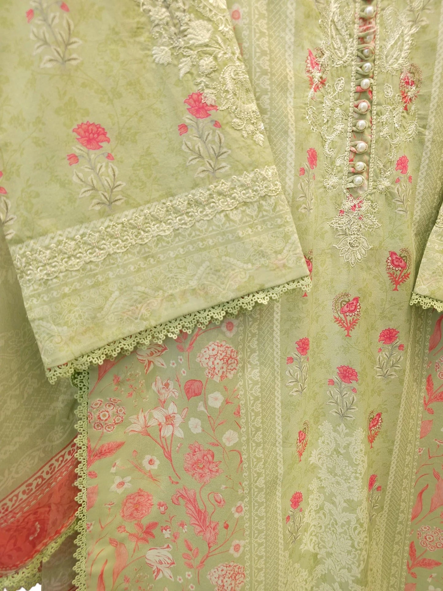 Printed Lawn Suit - 2 Piece Aghanoor - Chiffon Dupatta
