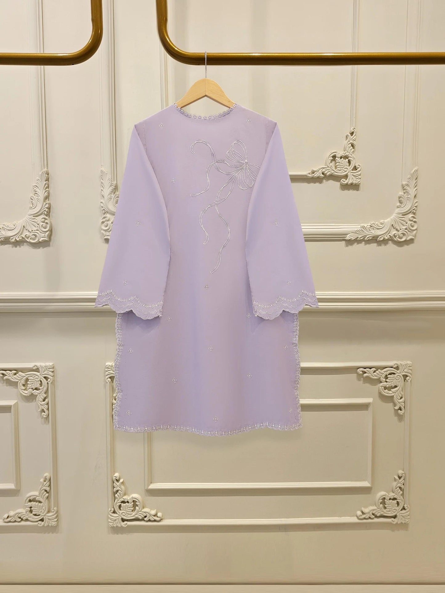 Embroidered Lawn Suit - Aghanoor 2 piece - Lilac