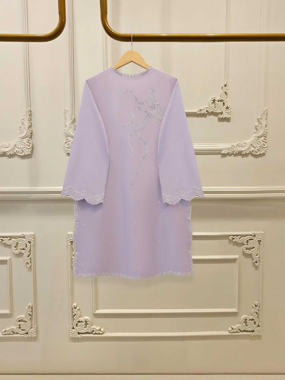 Agha Noor 2 piece Embroidered Lawn Suit -- Lilac