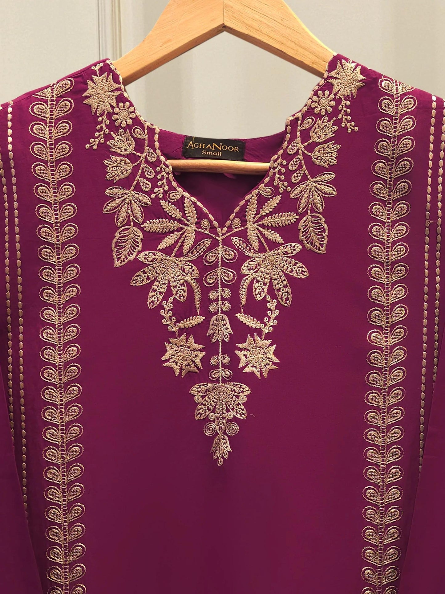 Aghanoor 2 piece - Pure Embroidered Cotton Suit