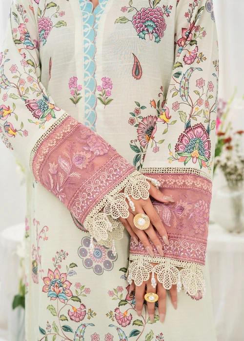Designer Printed Cotton Suit - Soft Voile Chiffon Dupatta