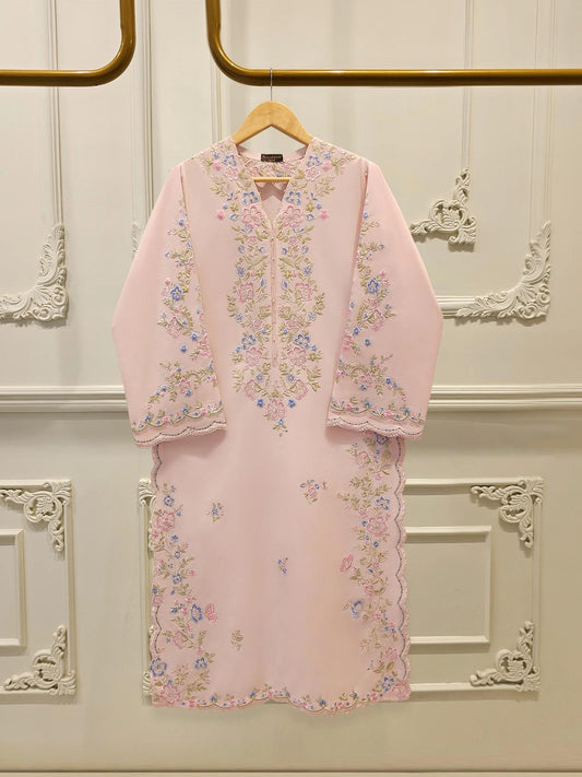 Agha Noor 2 piece - Printed Embroidered Cotton suit