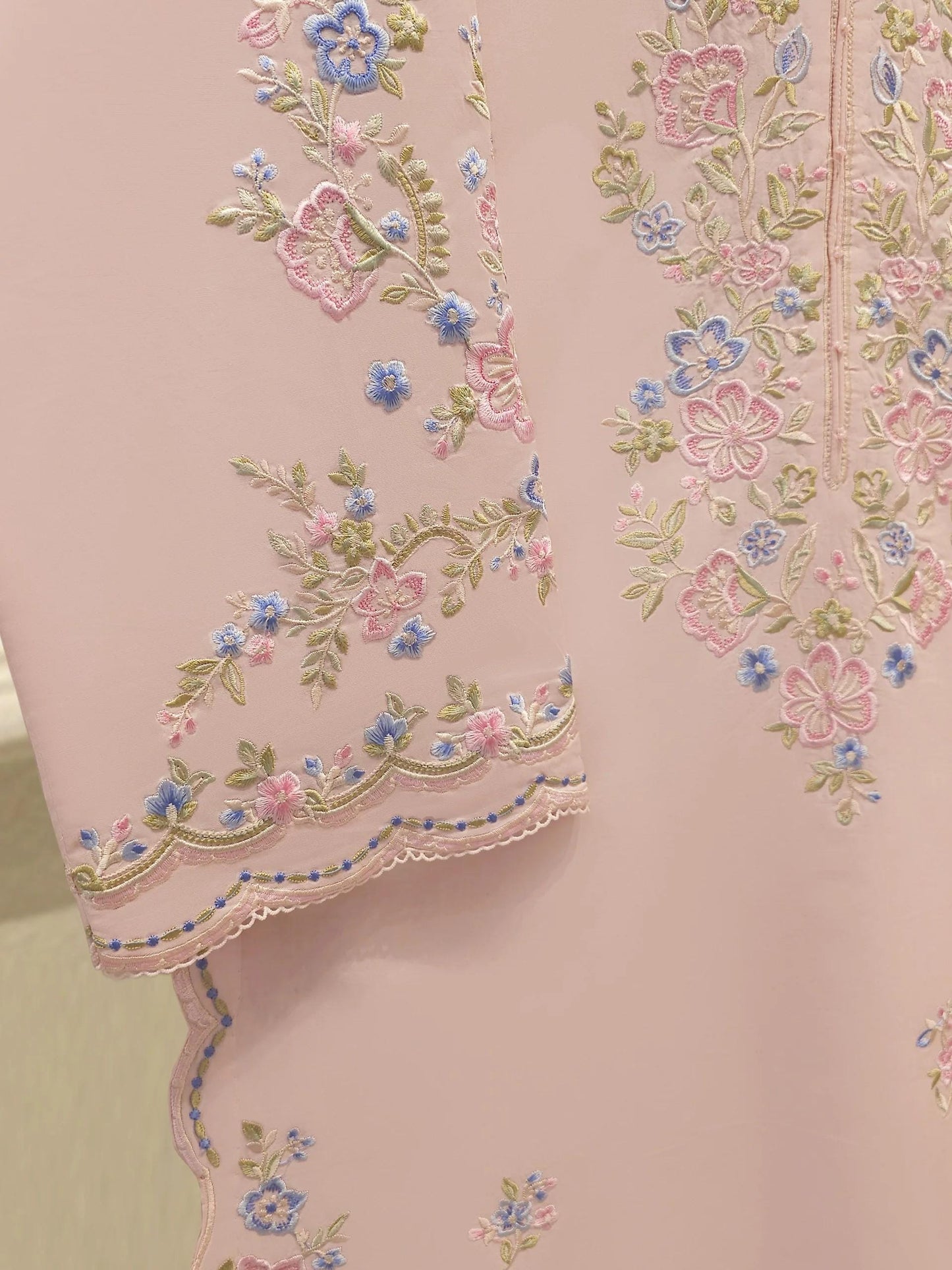 Agha Noor 2 piece - Printed Embroidered Cotton suit