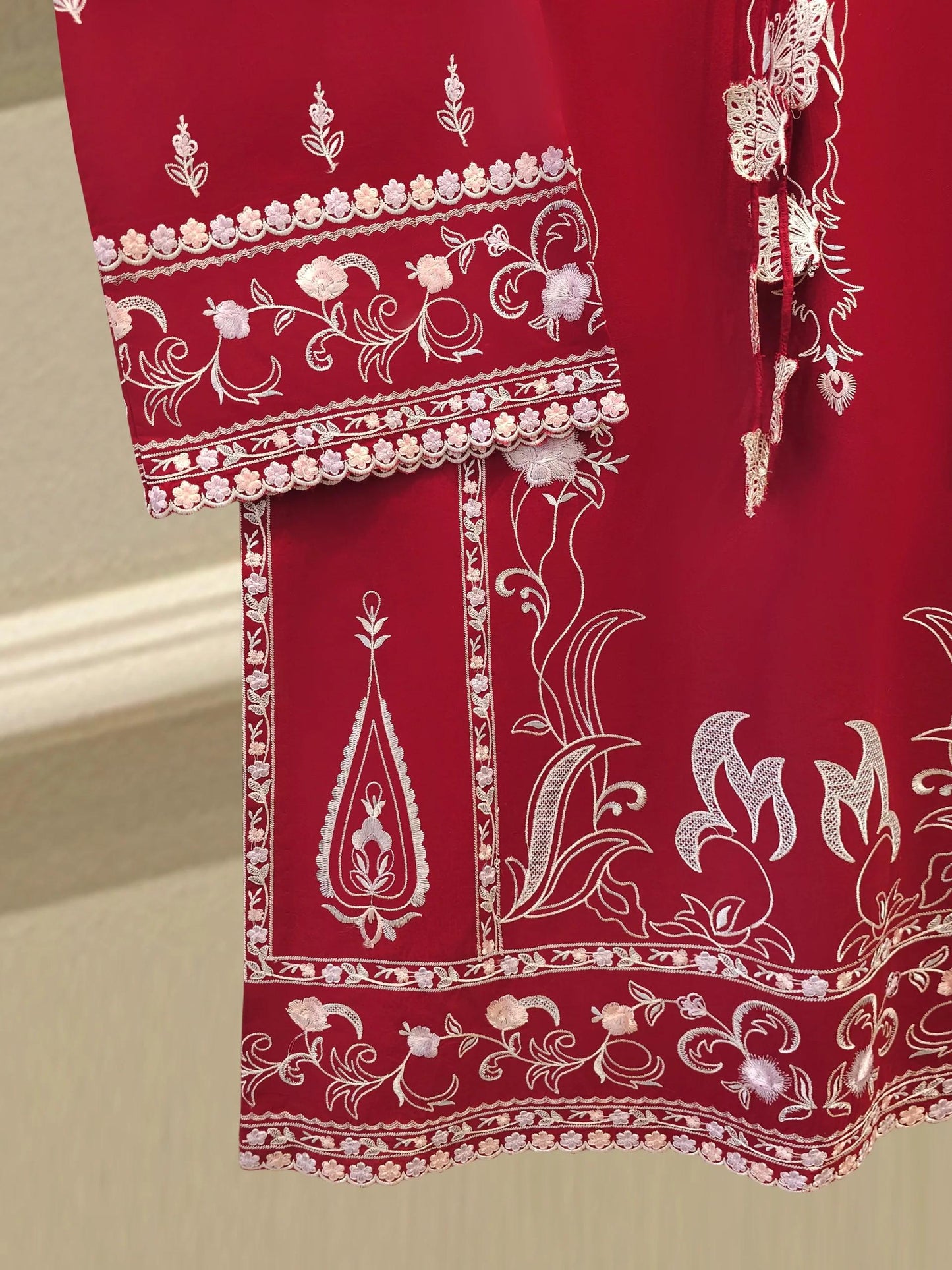 Agha Noor 2 piece - Embroidered Short Kurti Cotton Suit