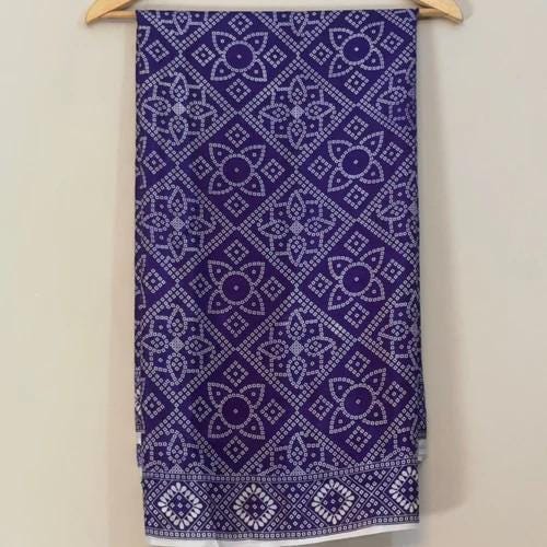 Pure Silk Purple Bandini Print Dupatta