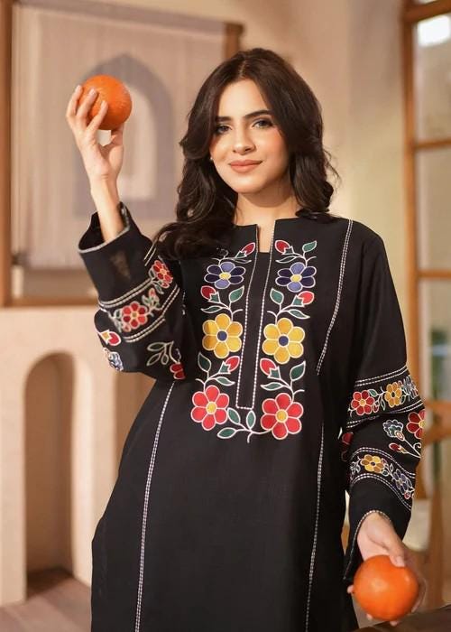 2 piece - Embroidered Cotton Suit