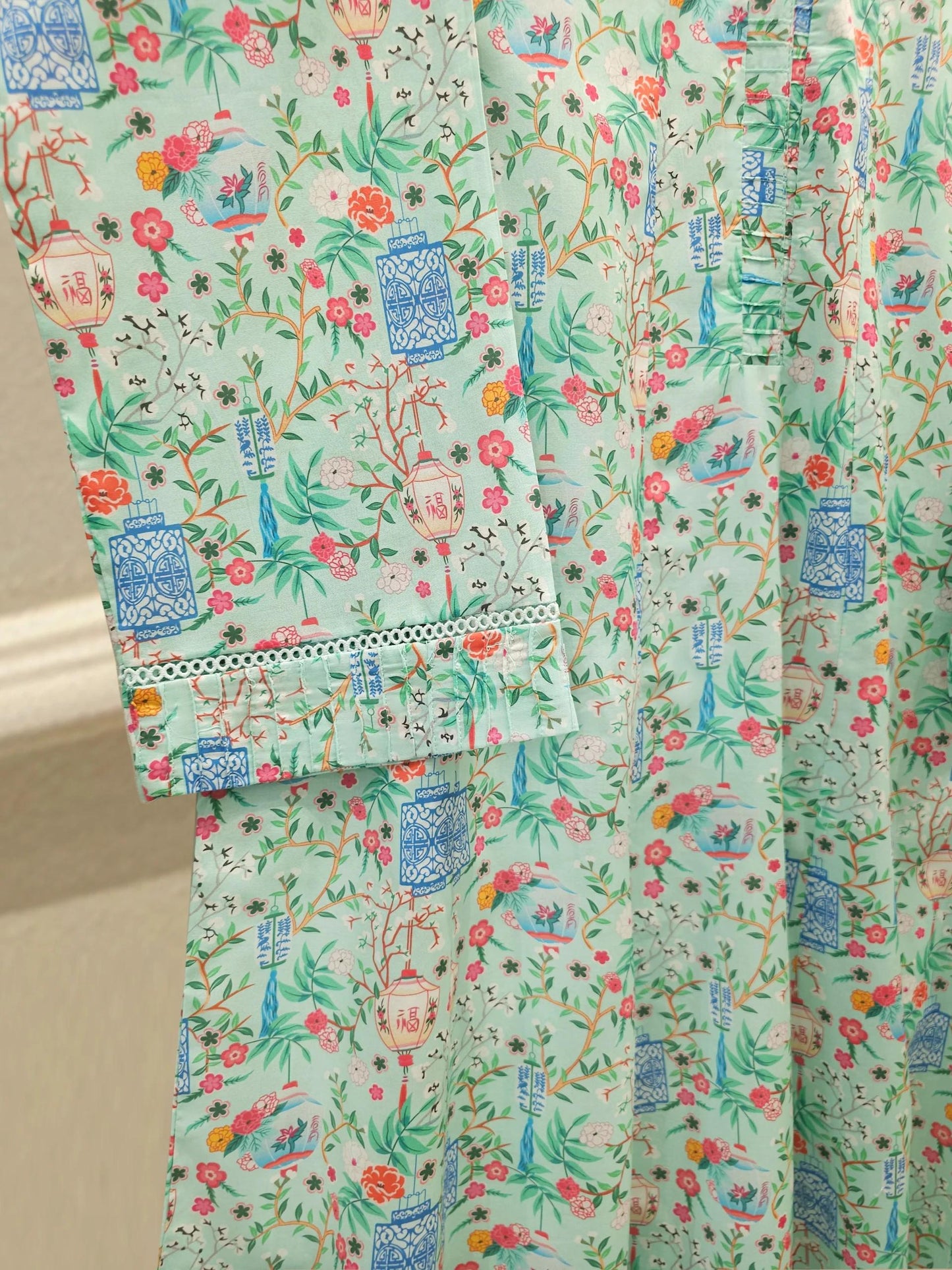 Agha Noor 2 piece - Printed Lawn Frock Suit -  Fall Print