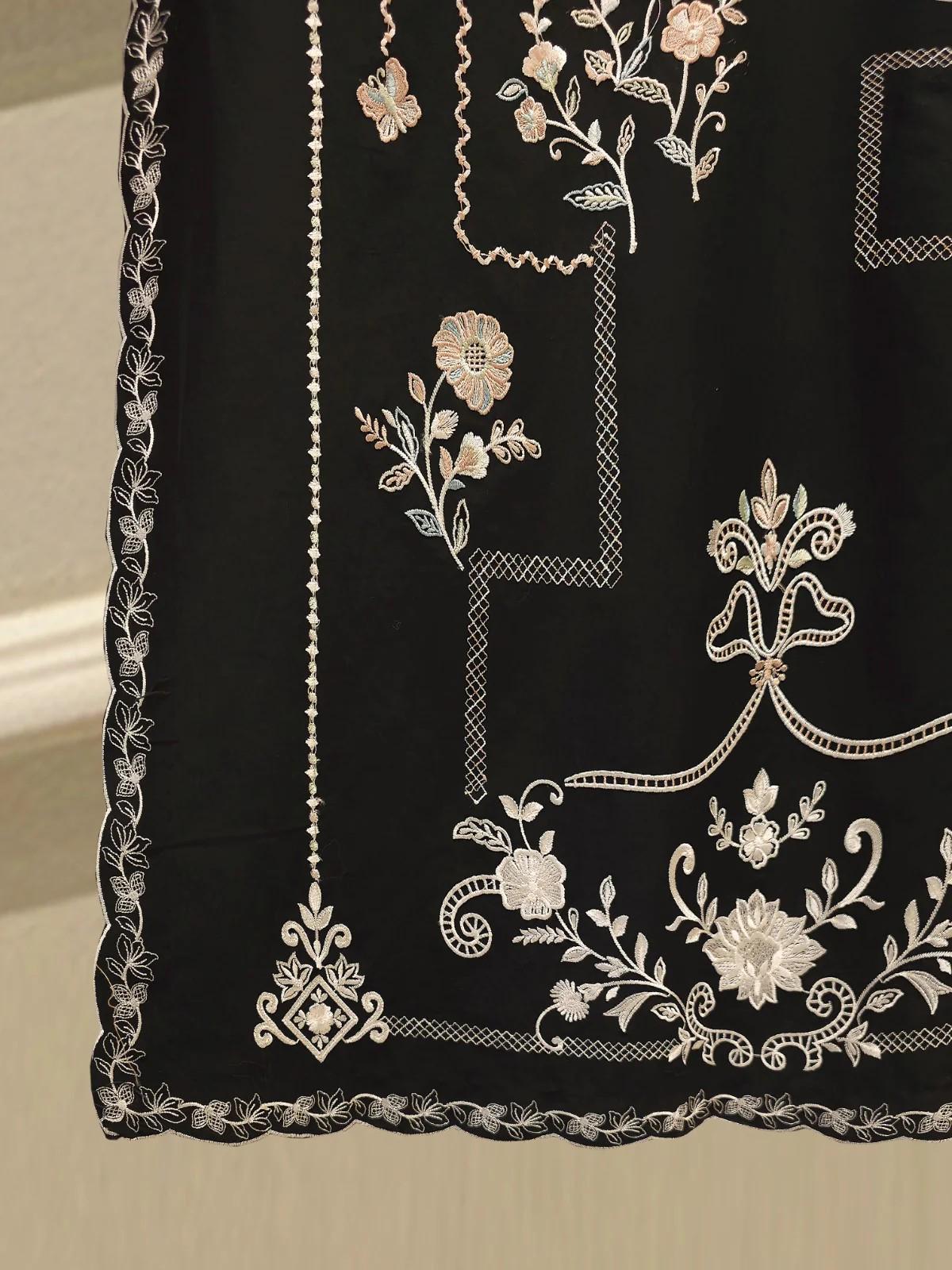 Agha Noor 2 Piece Embroidered Cotton Suit - Shirt and Dupatta