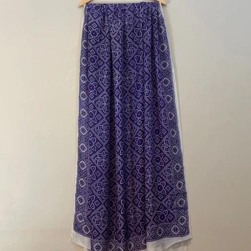 Pure Silk Purple Bandini Print Dupatta