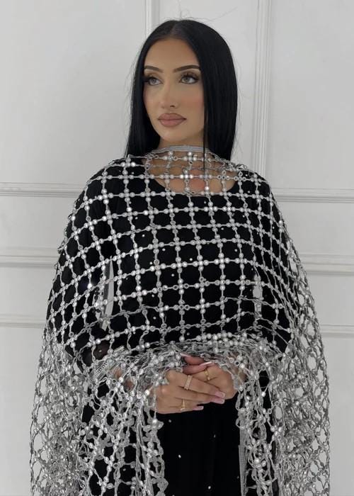 Silver Sheesh Handmade Gota Patti Coin Dupatta now with kiran lace all around.