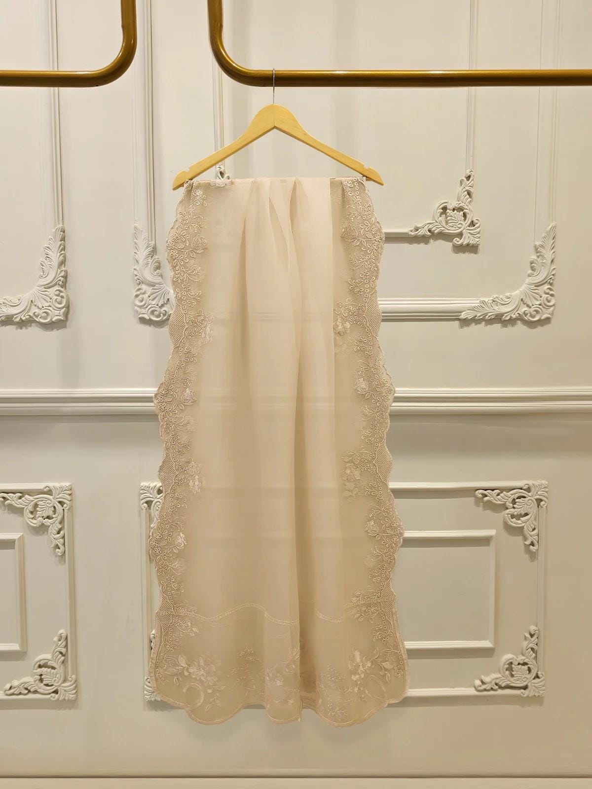 Agha Noor 3 Piece - Pure Embroidered Cotton Net Suit - Raw Silk Pants; Organza Dupatta