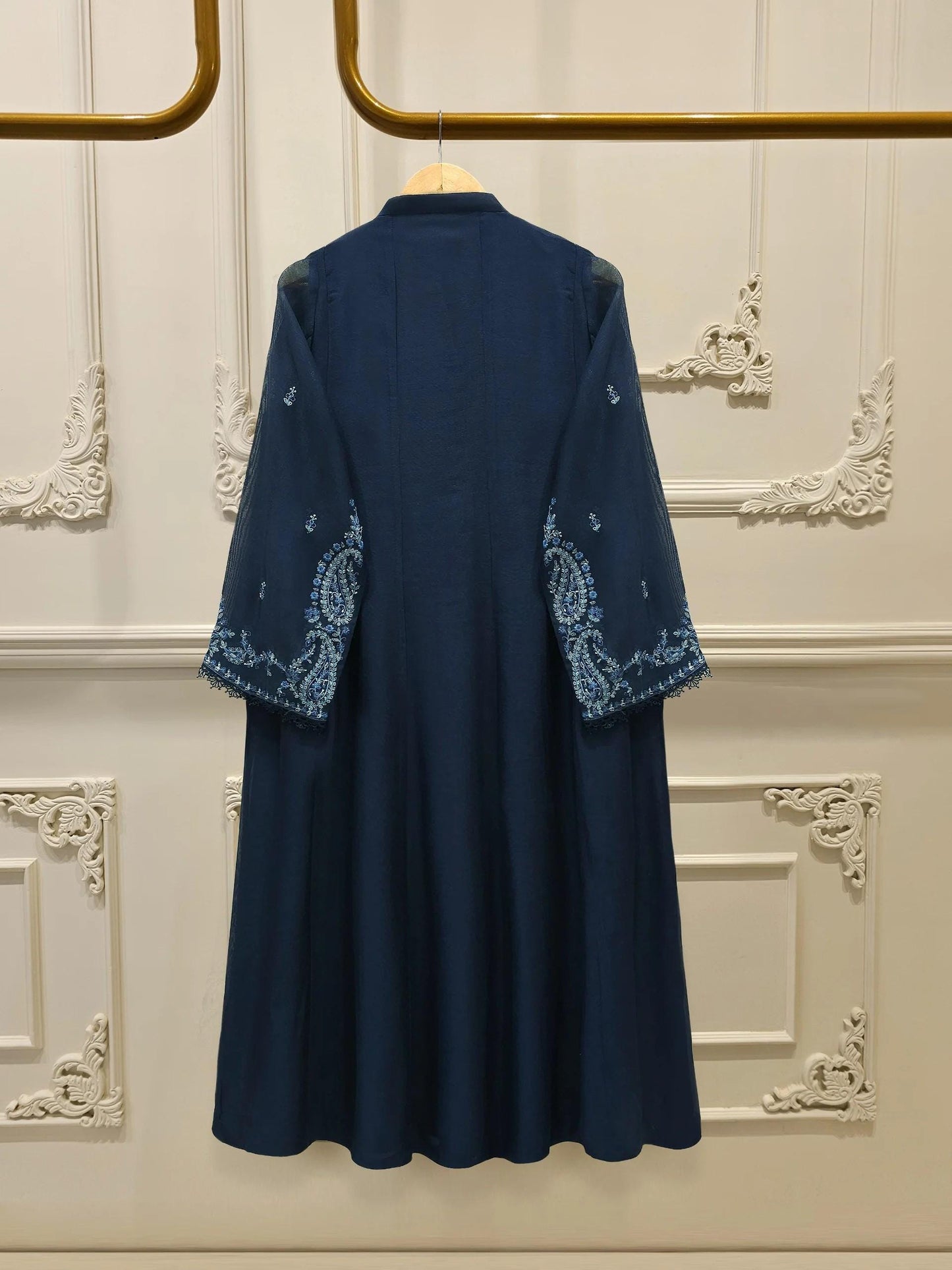 Agha Noor 3 Piece - Pure Embroidered Cotton Net Suit - Chiffon Dupatta