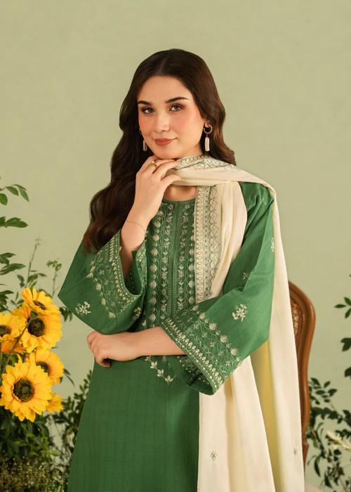 Embroidered Linen Suit - 3 Piece