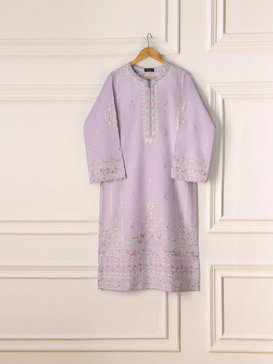 Agha Noor 2 piece - Embroidered Cotton Suit - Lilac