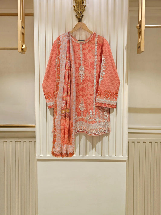 3 Piece Agha Noor Printed Lawn Shalwar Kameez