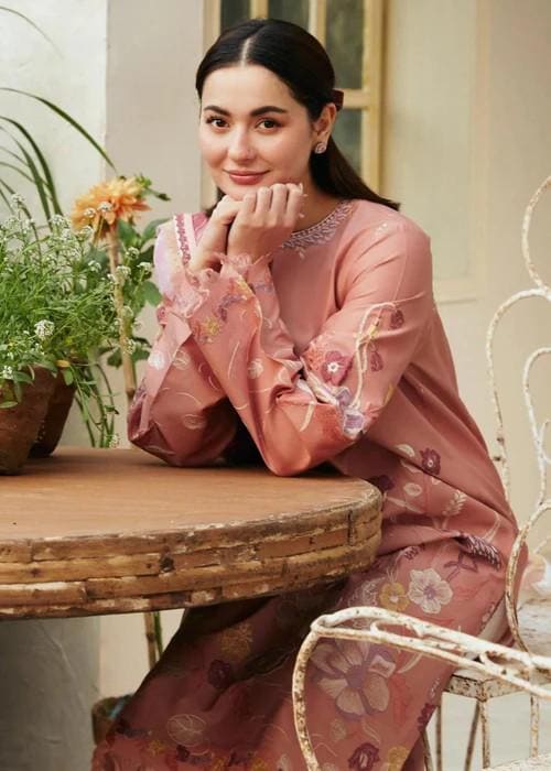 3 Piece Embroidered Linen Palazzo Suit