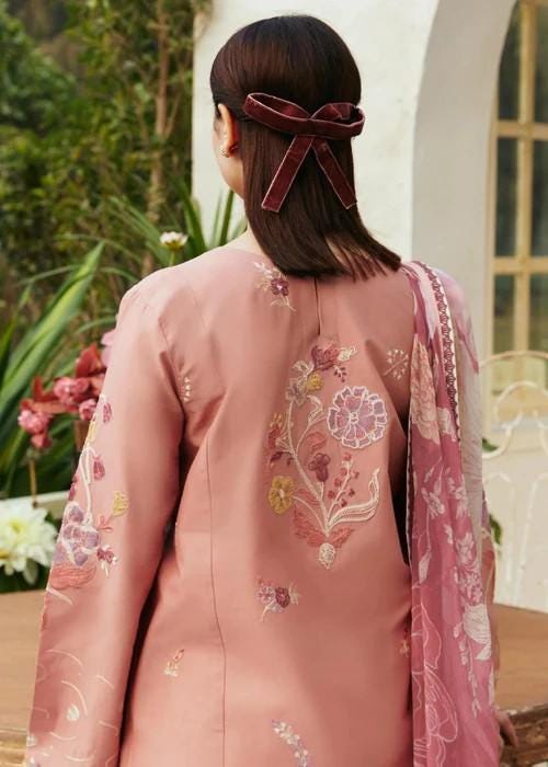 3 Piece Embroidered Linen Palazzo Suit