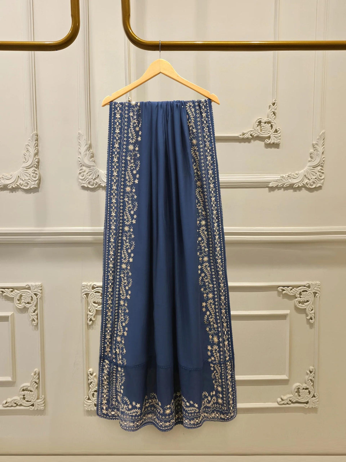 Agha Noor 2 Piece Embroidered Lawn Suit - Shirt and Kora Cotton Dupatta