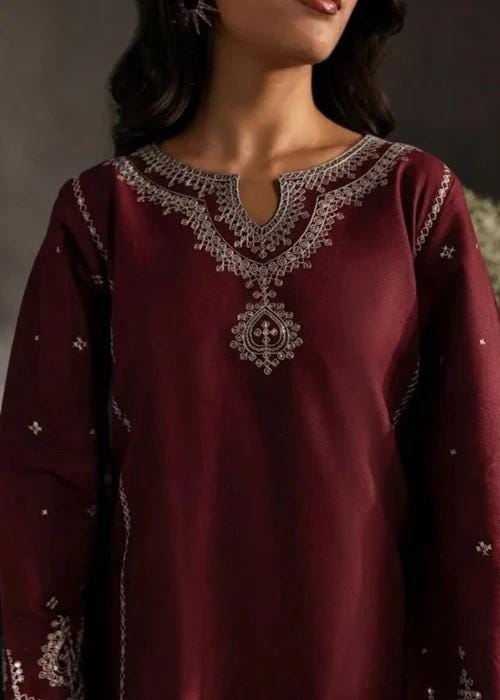 Embroidered Lawn Suit - Palazzo bottom