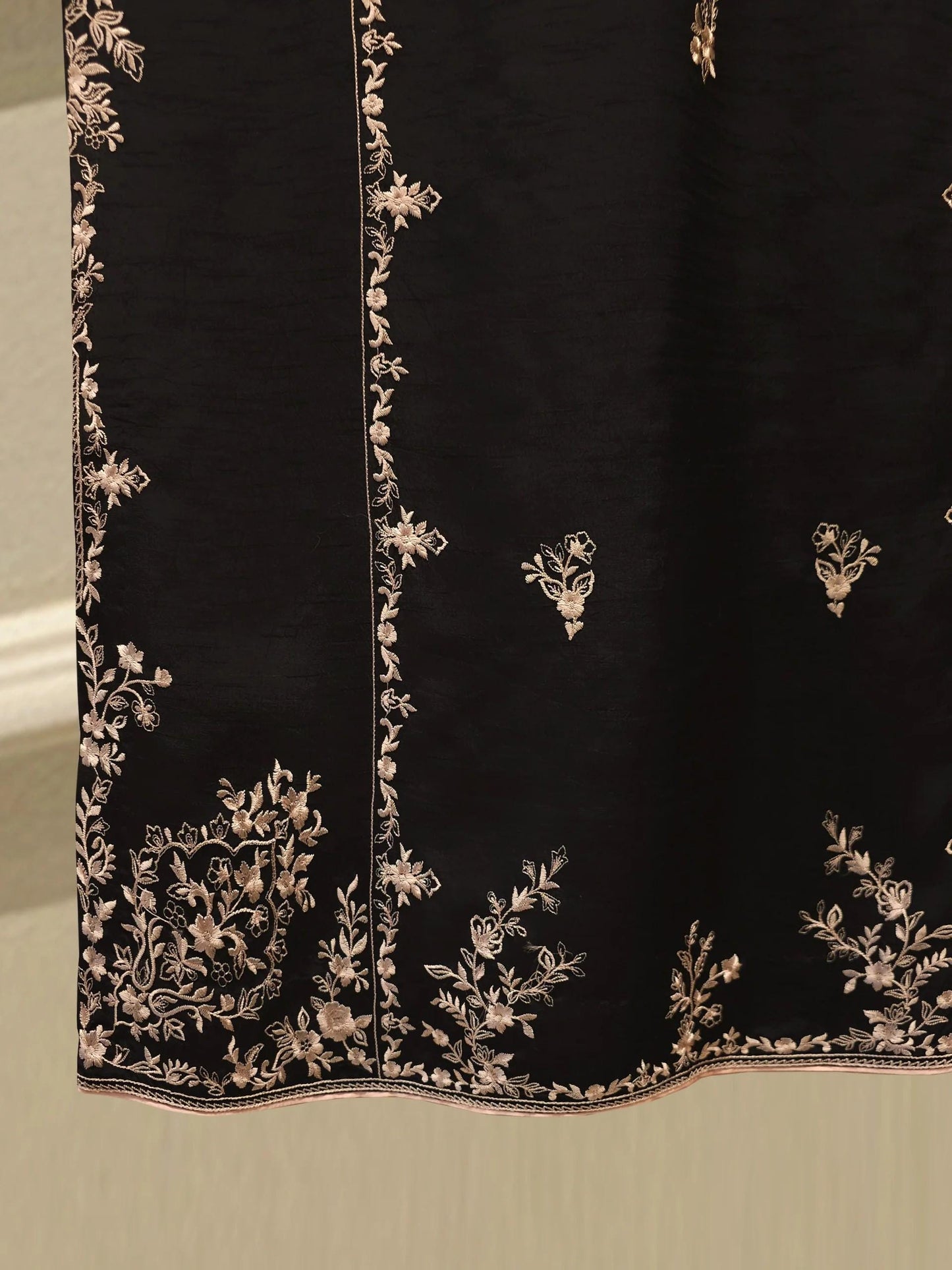 Agha Noor 2 piece - Pure Korean Silk Embroidered Suit