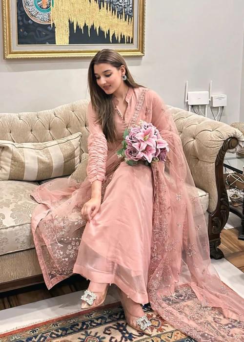 3 Piece Chiffon Maxi Dress - Pastel Pink