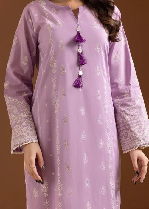 3 piece - Designer Summer Lawn Suit - Lilac