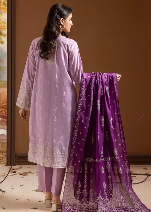 3 piece - Designer Summer Lawn Suit - Lilac