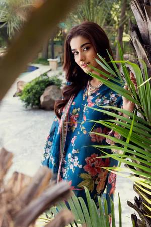 Embroidered Lawn Kurta Palazzo Suit - 3 piece