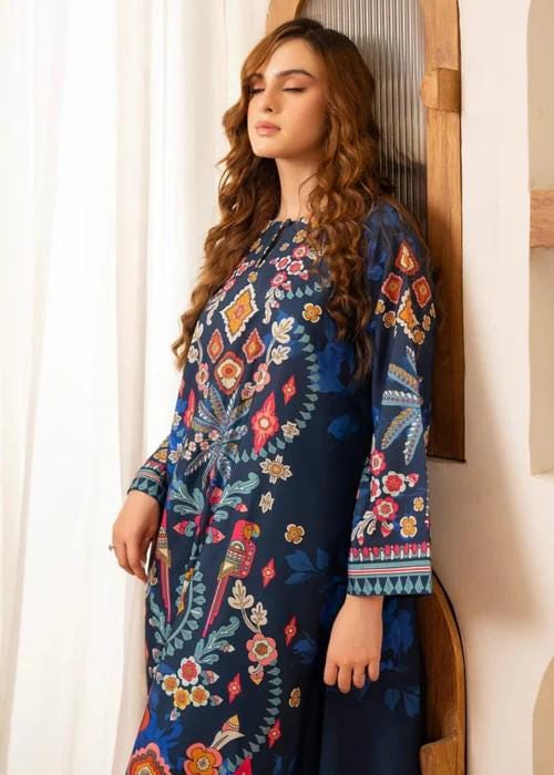 Printed Kaftan with Sleeves - 1 Piece