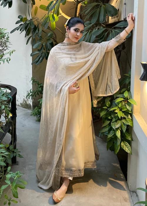 3 Piece Chiffon Maxi Dress - Off-White