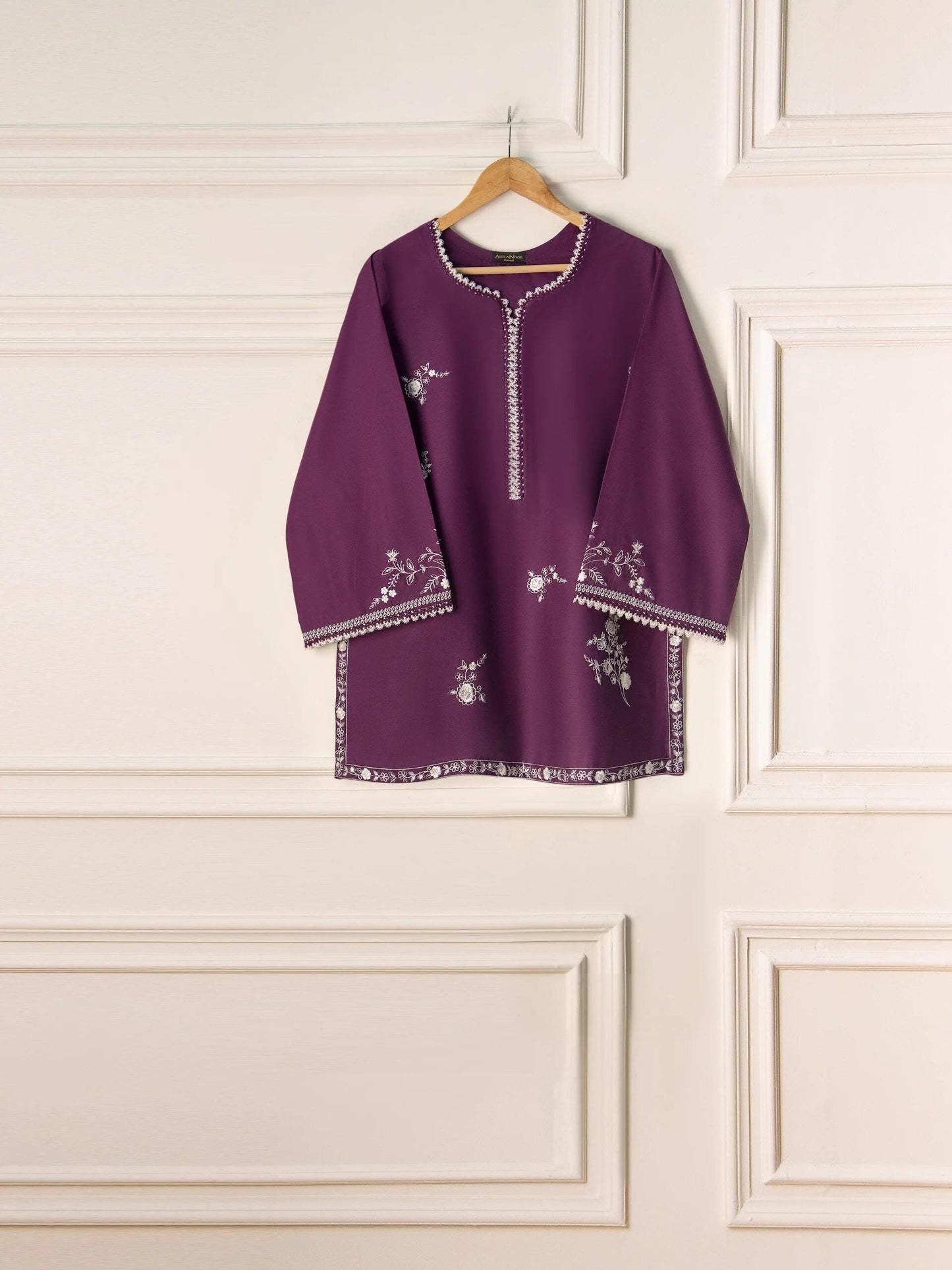 Agha Noor 2 piece - Embroidered Cotton Suit - Short Kurta Shalwar