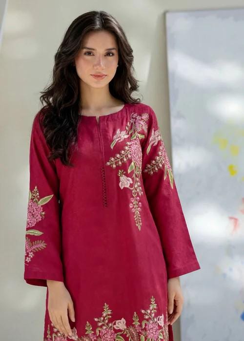 2 Piece Embroidered Lawn Summer Kurta Set - Palazzo Pants