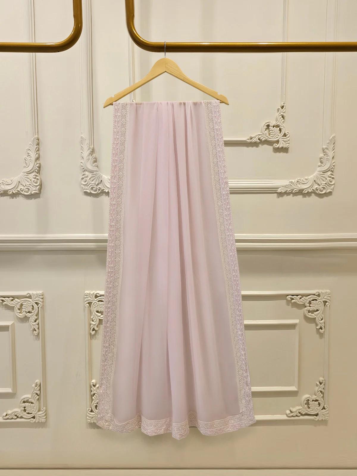 Agha Noor 3-Piece Embroidered Cotton Net Suit - Lilac