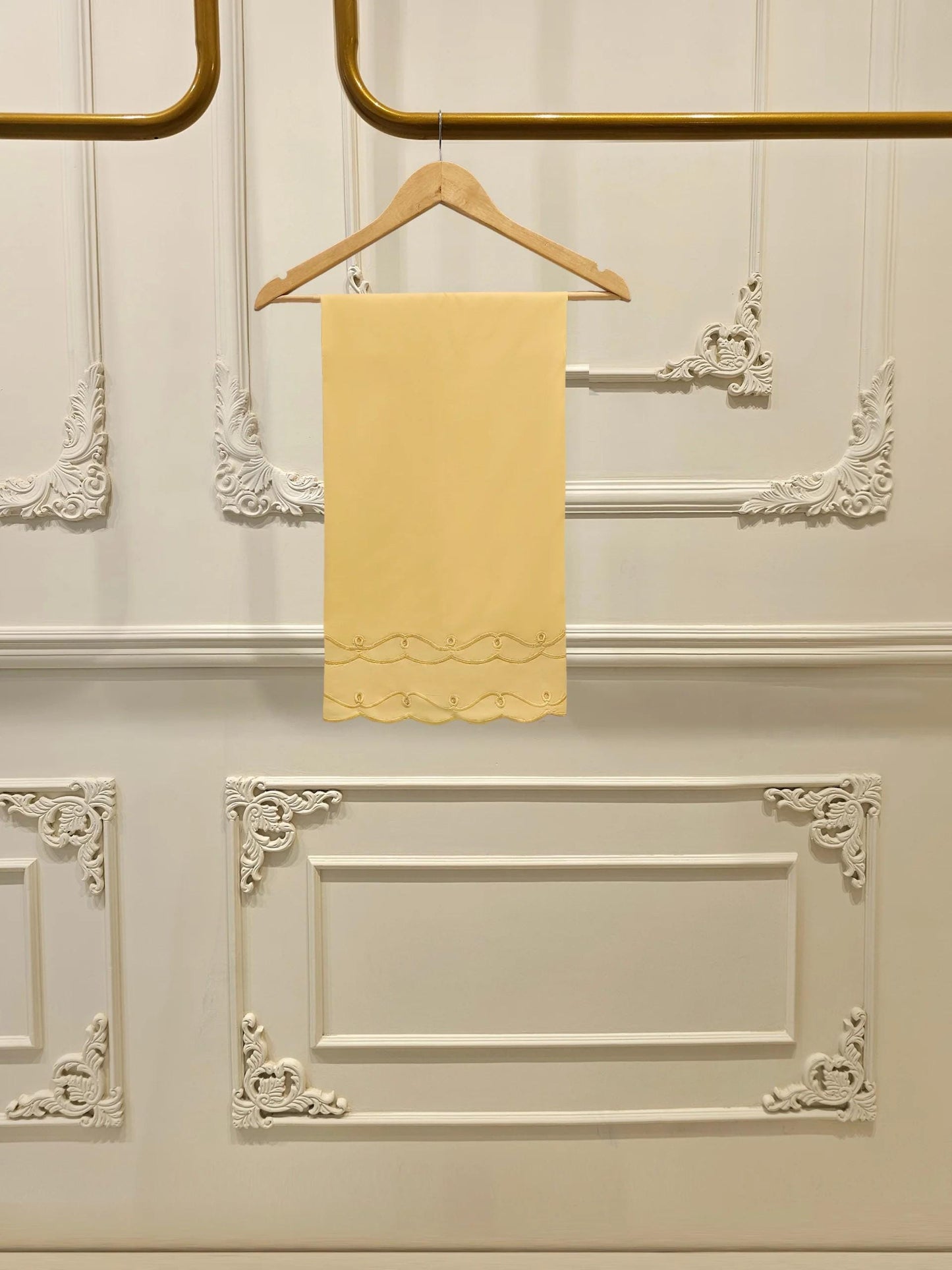 Agha Noor 3 Piece Pure Embroidered Cambric Suit - Yellow