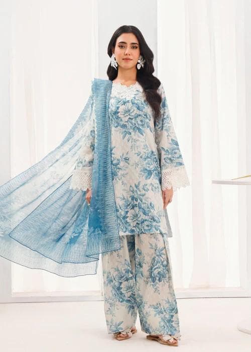 3 piece - Farshi Shalwar Summer Lawn Suit - Manaar Dupatta
