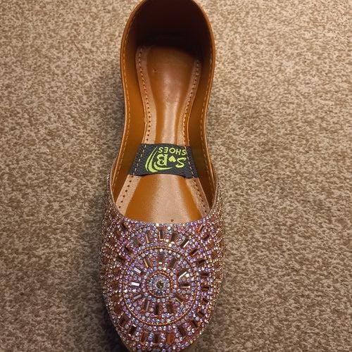 Khussa in Rose Gold (Mirror Work) - US Size 8.5 - 9