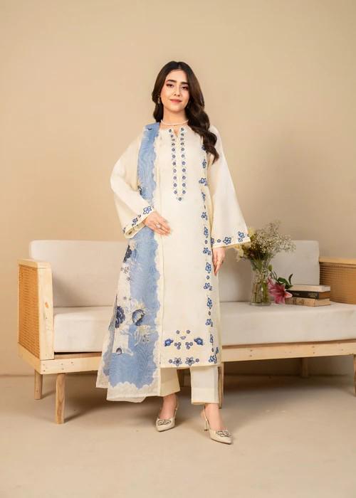 3 piece - Embroidered Summer Lawn Suit
