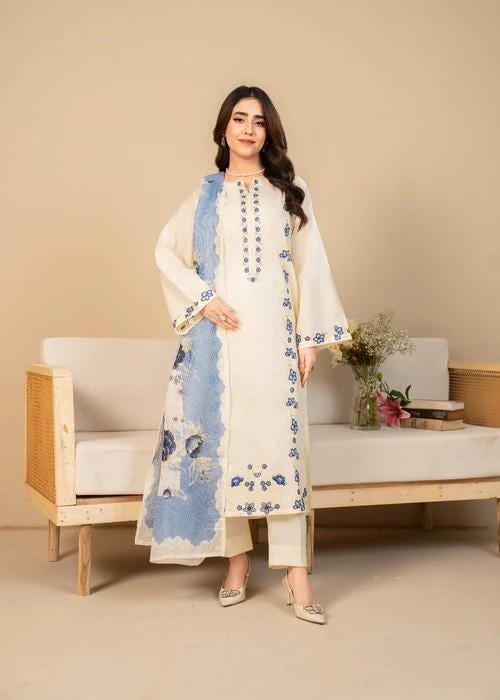 3 piece - Embroidered Summer Lawn Suit