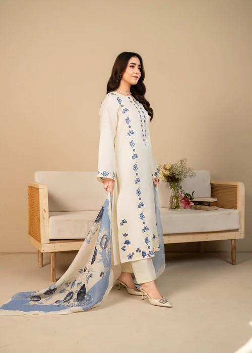3 piece - Embroidered Summer Lawn Suit