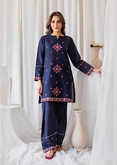 2 Piece Embroidered Farshi Shalwar Cotton Suit