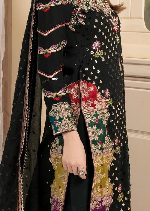 3 Piece Embroidered Chiffon Kurta Set