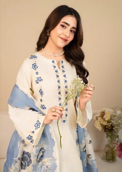 3 piece - Embroidered Summer Lawn Suit